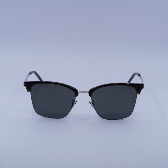 Saint Laurent SL340 002 Sunglasses Havana/Gold Browline Frame, Grey Lenses - Picture 3 of 11